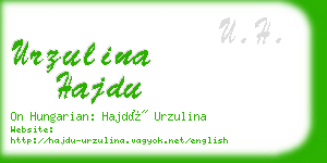 urzulina hajdu business card
